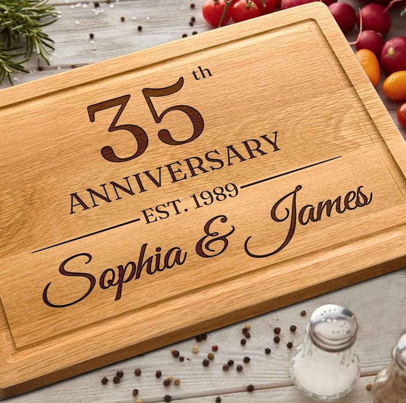 50th Anniversary Custom Cutting Board for Couples