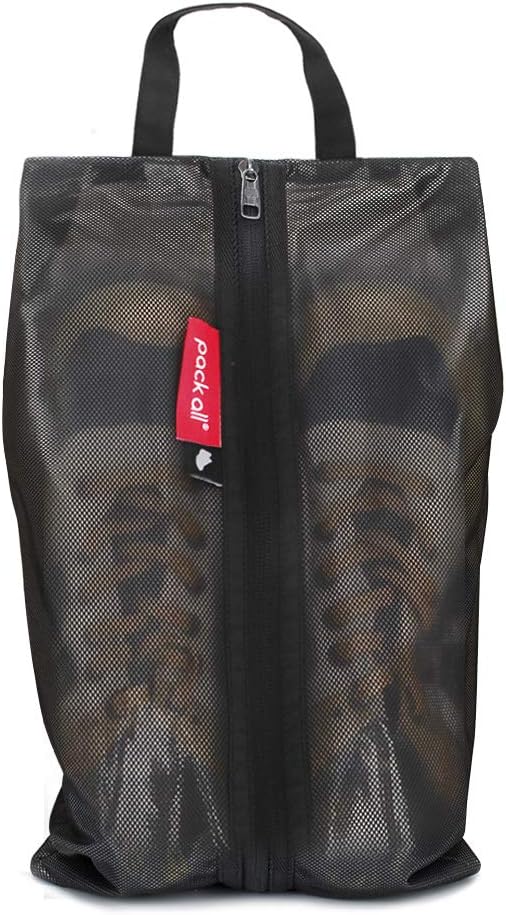 Travel Shoe Bag - Water-Resistant and Odor-Resistant (Black)