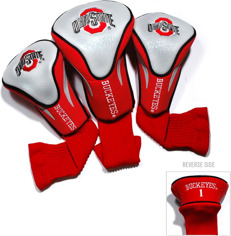 NCAA Golf Club Head Covers Set, Velour-Lined, Fits Oversized Drivers