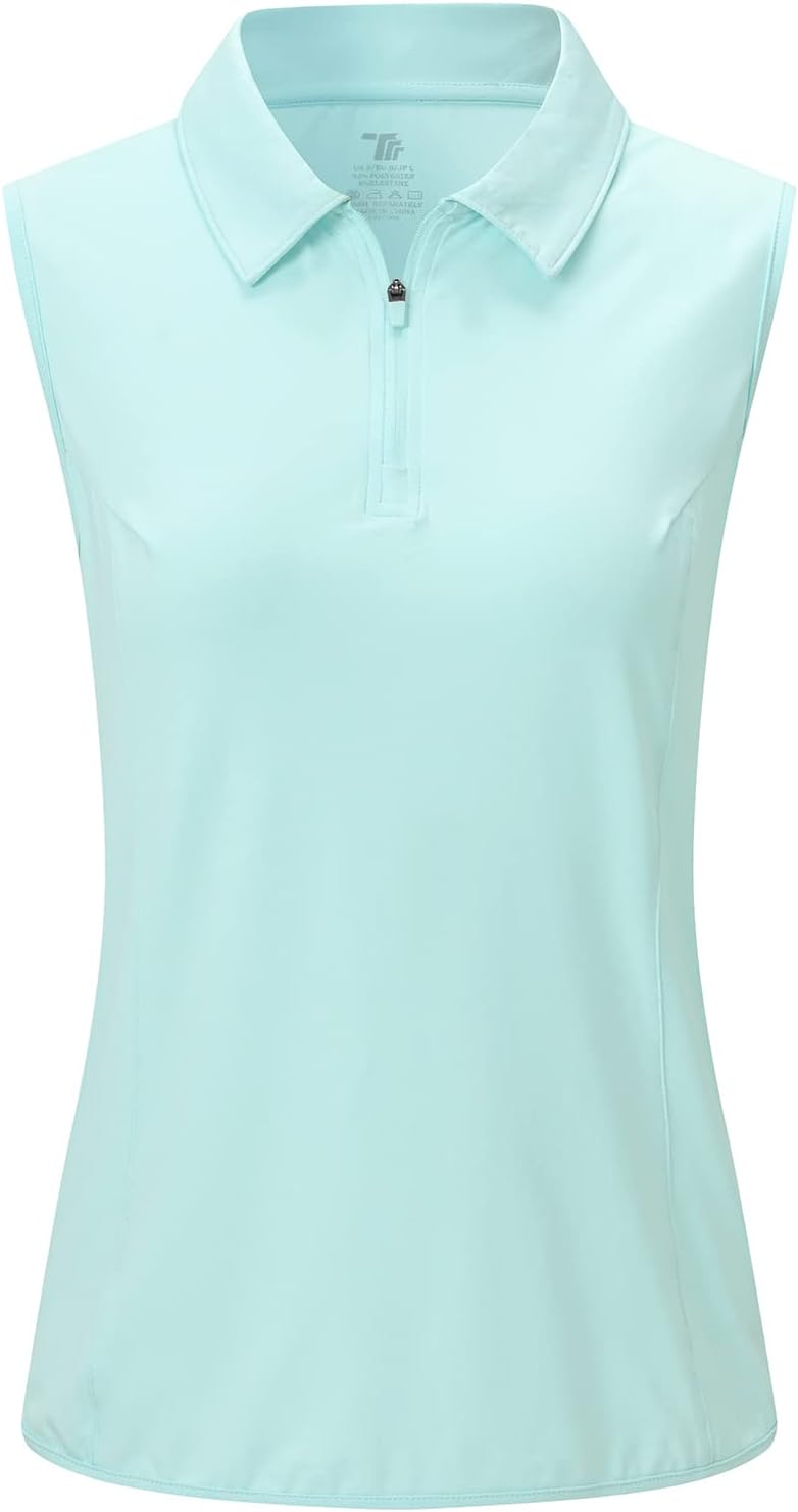 Women's Sleeveless Golf Polo with UV Protection & Quick Dry