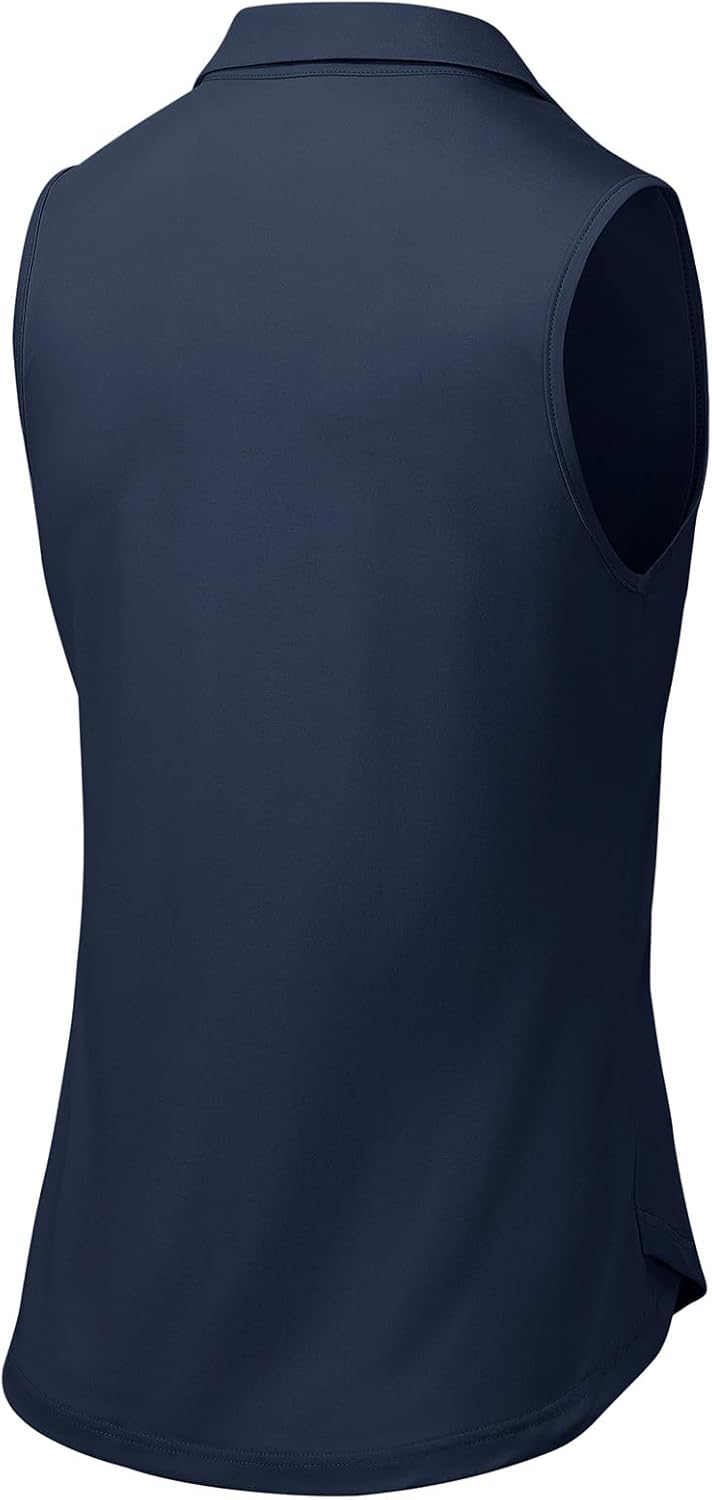 Women's Sleeveless Golf Polo Shirt - Collared, UPF 50+, Quick Dry