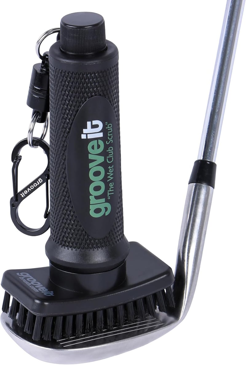 Golf Club Cleaning Brush with Water Pump & Nylon Bristles
