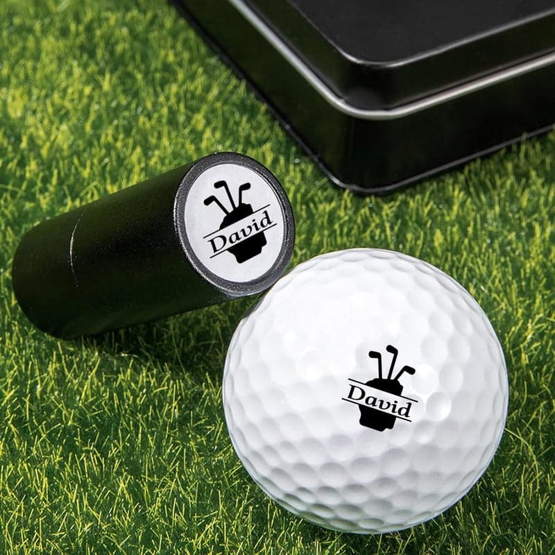 Father's Day Golf Ball Stamp - Personalized with Custom Name