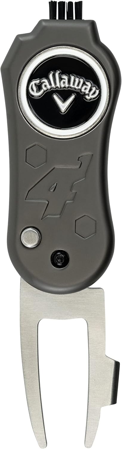 Golf Divot Tool with Black Switchblade & 4 Functions