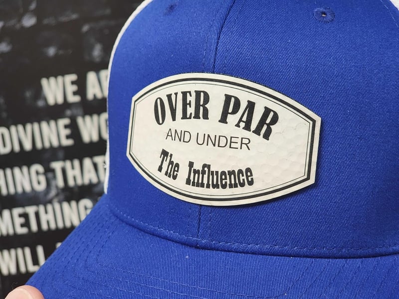 Golf Cap, Adjustable Blue Mesh Snapback