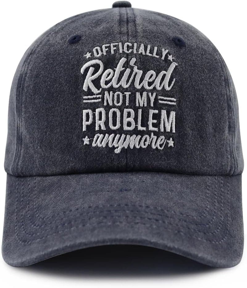 Retirement Embroidered Cotton Baseball Cap