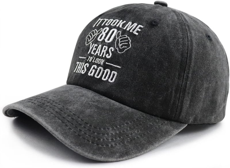 80th Birthday Embroidered Baseball Cap