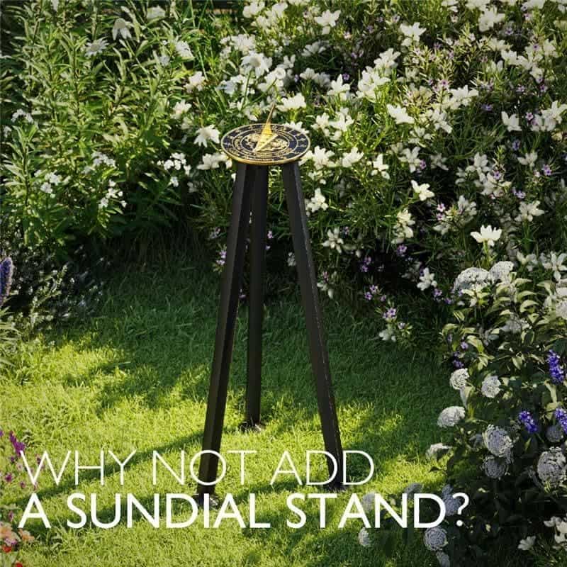 15th Anniversary Crystal Sundial, Recycled Metal, Handmade