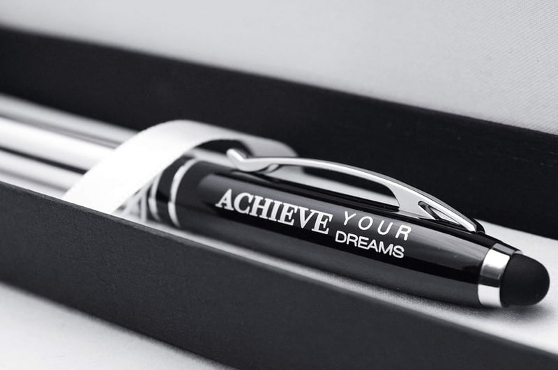 Graduation Gift Pen with Engraving, LED Light, and Stylus Tip