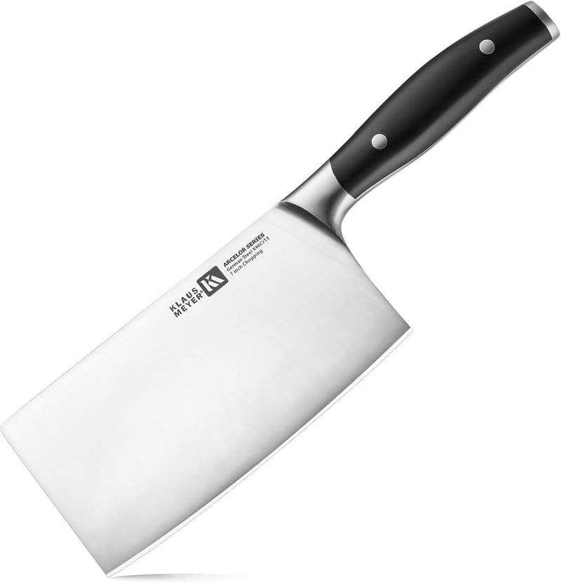 7-Inch German Steel Meat Cleaver with Ergonomic Handle