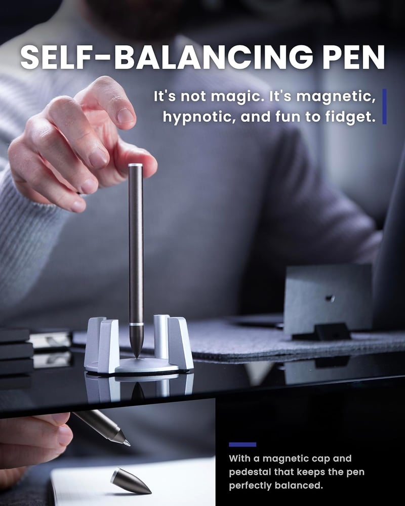 Luxury Hoverpen – Vertical Metal Ballpoint Pen with Ink Refill