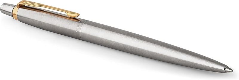 Elegant Parker Jotter Pen, Stainless Steel with Gold Trim