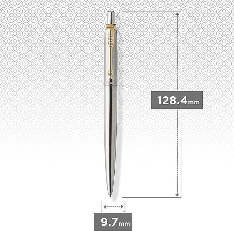 Elegant Parker Jotter Pen, Stainless Steel with Gold Trim
