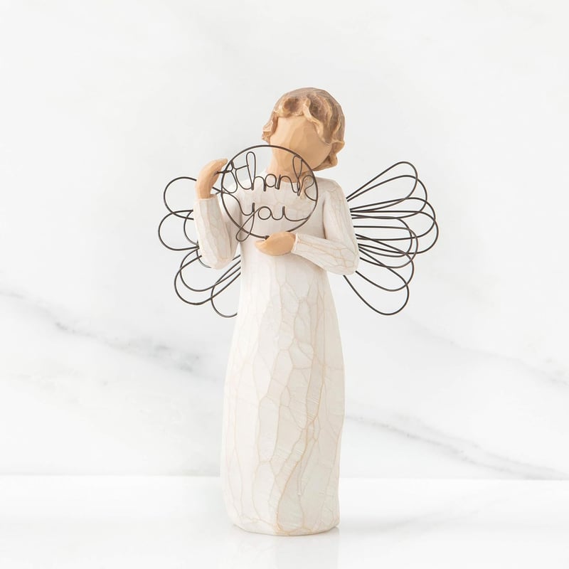 Thank You Angel Figurine – Hand-Painted Appreciation Gift