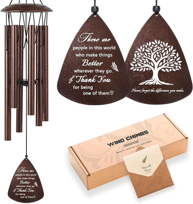Thanksgiving Appreciation Wind Chimes Gift for Women and Men
