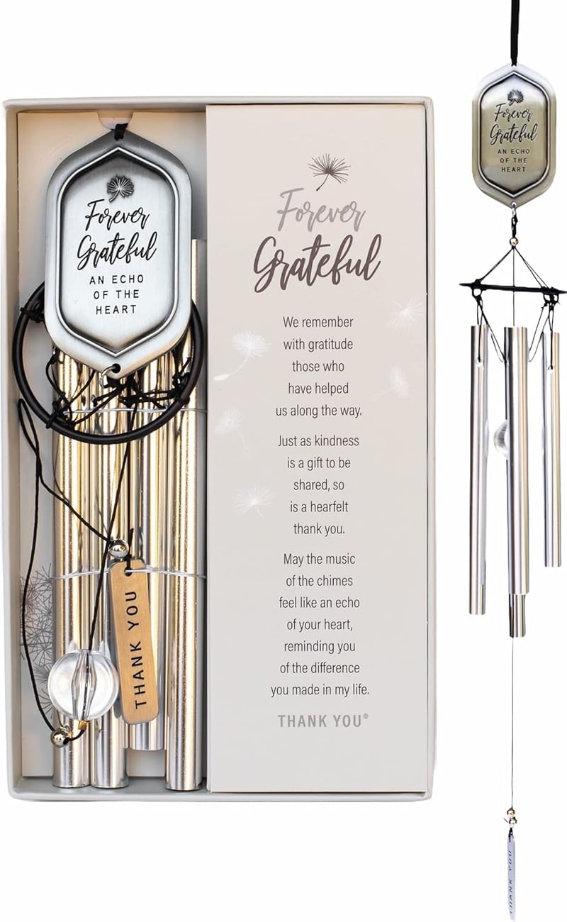 Engraved Thank You Wind Chime – Gratitude Gift for Anyone