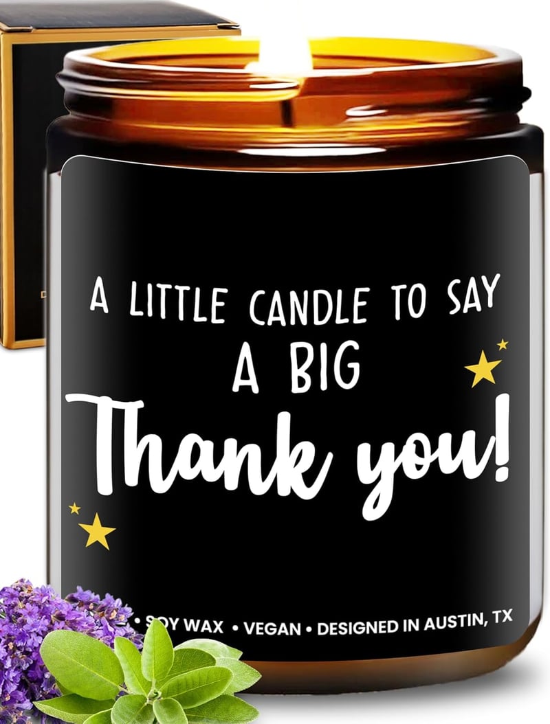 Thanksgiving Appreciation Candle Gift for Friends and Coworkers