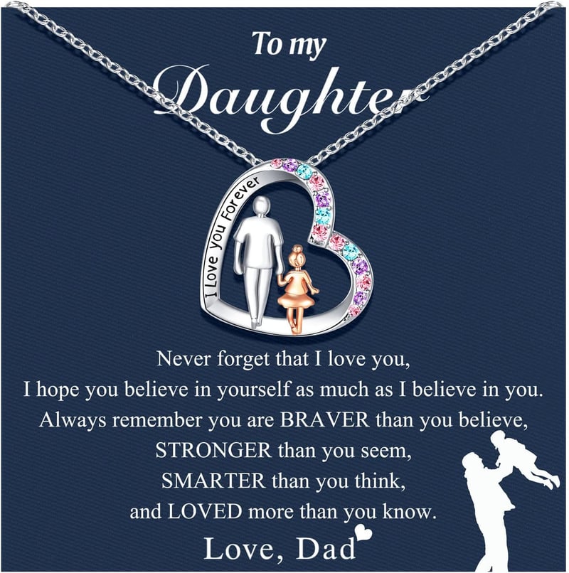 Daughter Necklace from Dad – Valentine’s & Birthday Gift