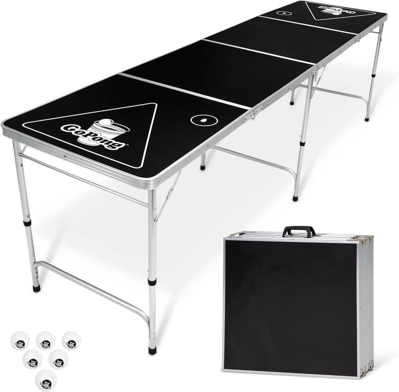 8-Foot Portable Beer Pong Table - Tailgate & Custom Designs