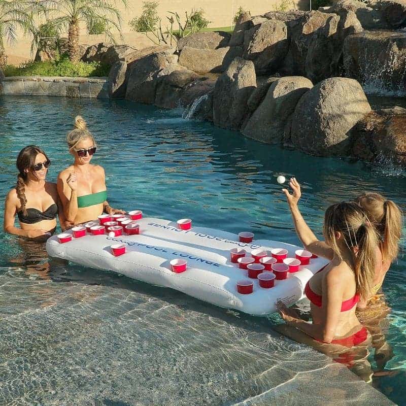 Beer Pong Pool Float Inflatable by GoPong, White