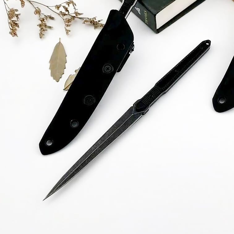 Tactical EDC Fixed Blade Knife with Kydex Sheath