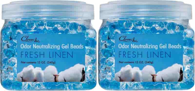 Odor Eliminator Gel Beads, Fresh Linen, 12 oz, Pack of 2