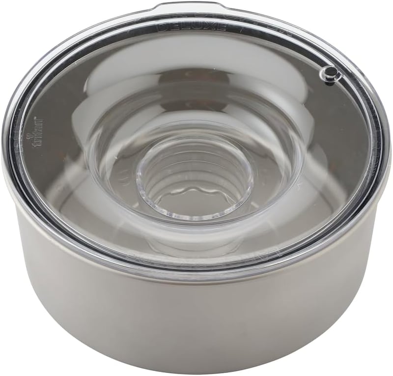 Dripless Water Bowl for Large Dogs, Titanium, 1 Gallon