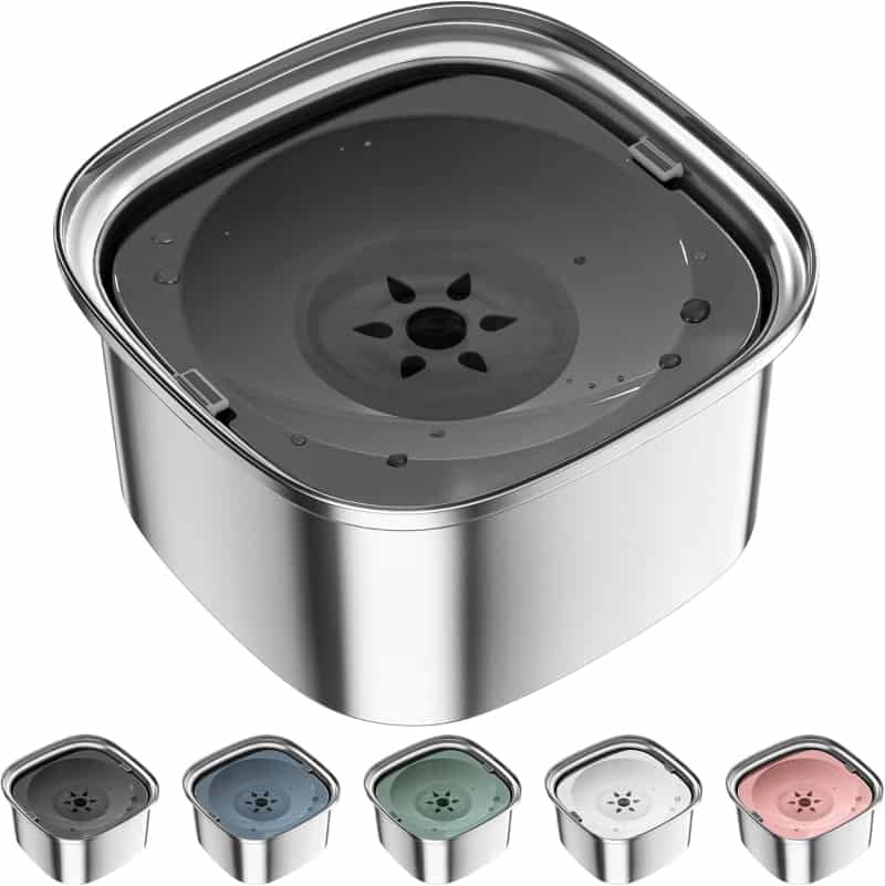 No-Spill 3L Stainless Steel Dog Water Bowl for Travel