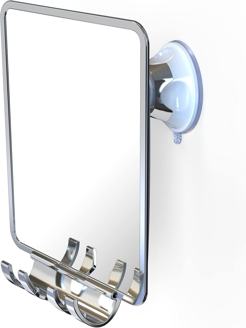 Fogless Shaving Mirror with Razor Holder