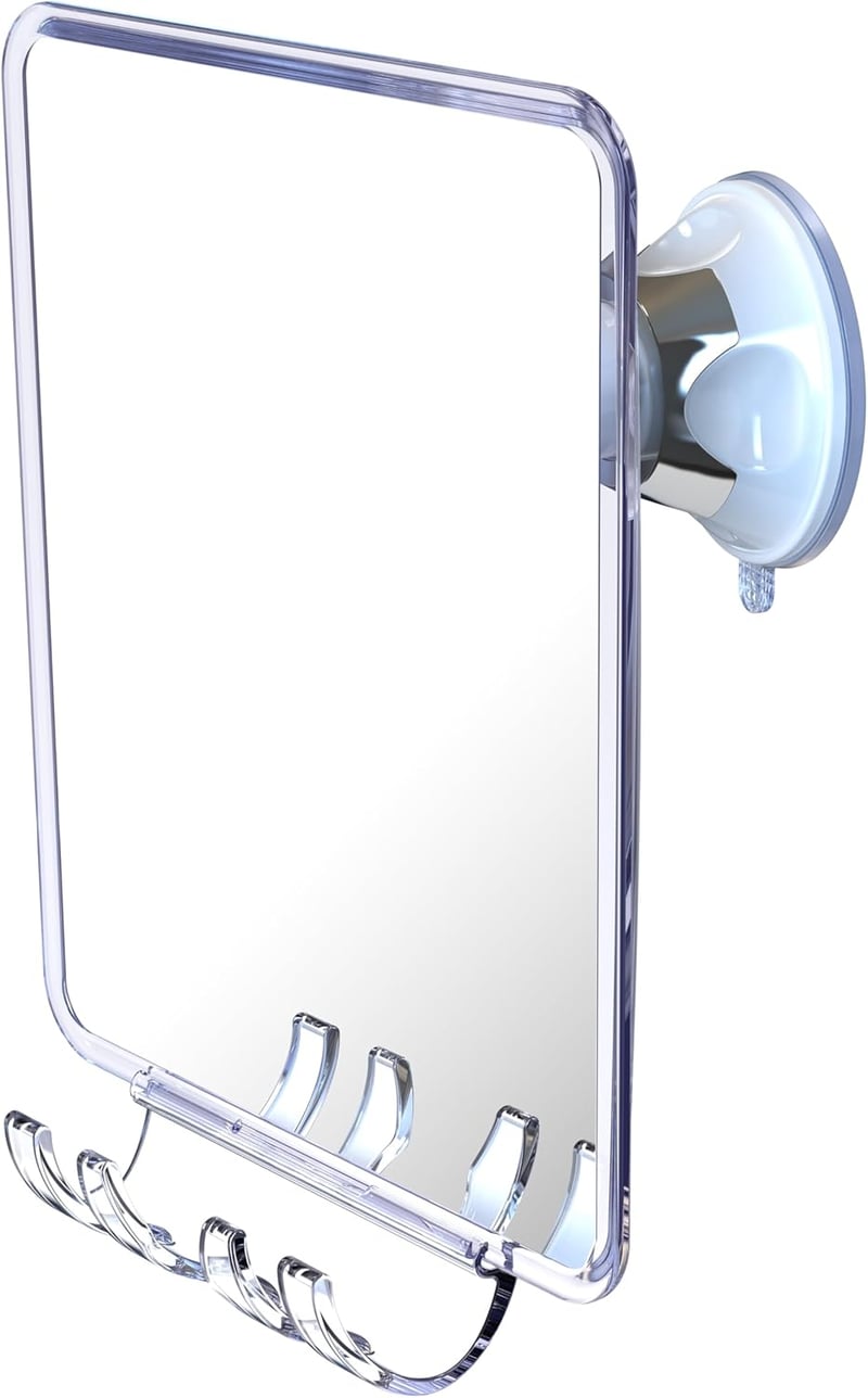 Fogless Shower Shaving Mirror with Razor Holder