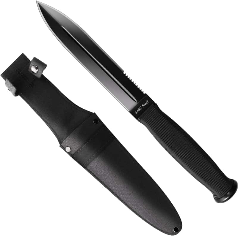 Survival Hunting Knife with Sheath, 6.5