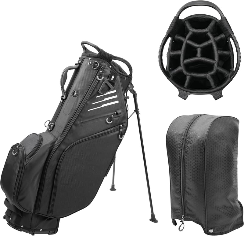 Lightweight Waterproof Golf Stand Bag with 14 Dividers & Cooler