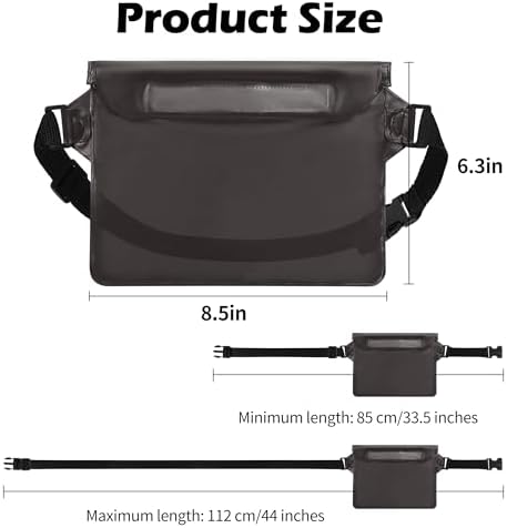 Waterproof Waist Pouch 2-Pack for Beach, Kayaking & Camping