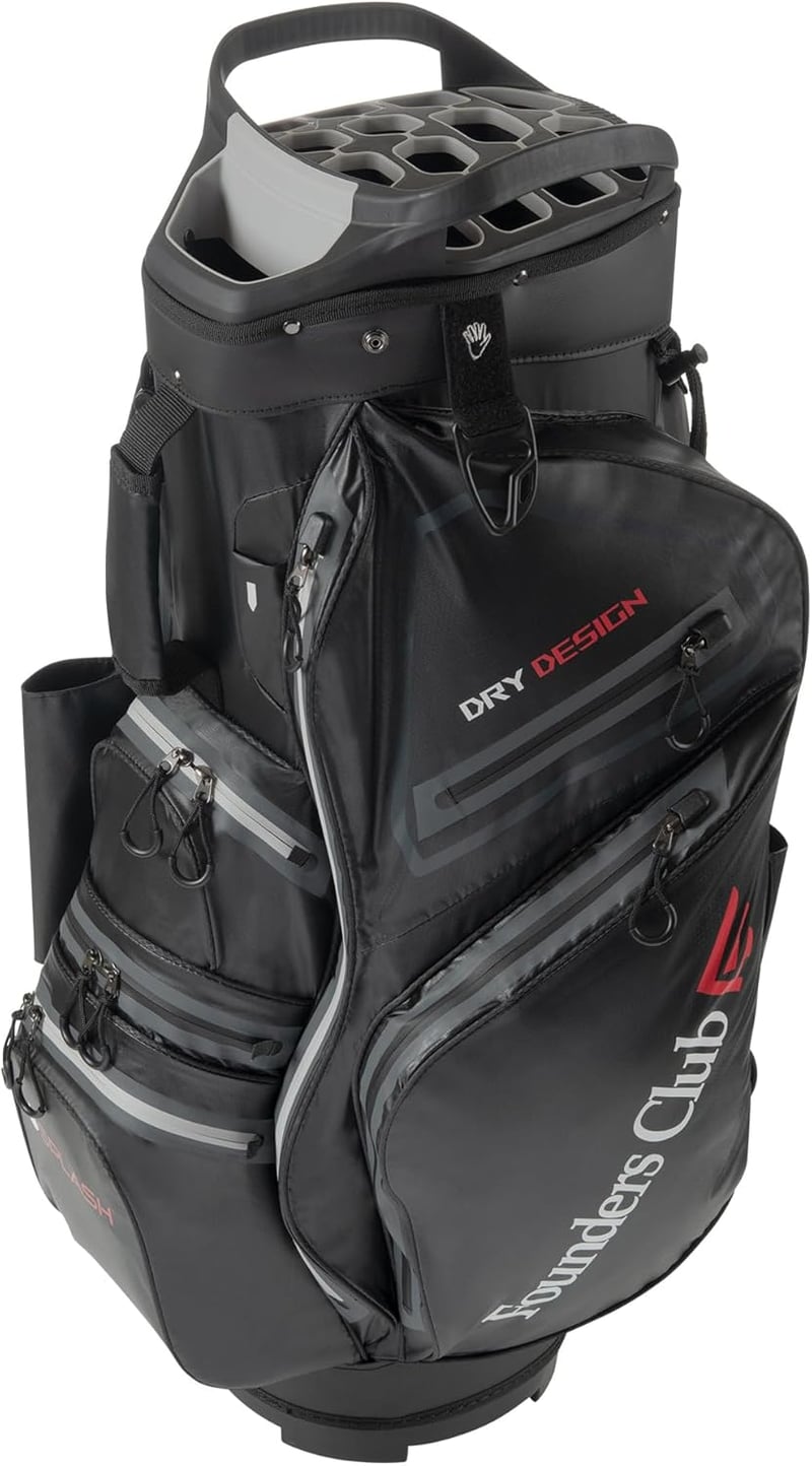 Waterproof Golf Cart Bag with 14-Way Divider and Rain Hood