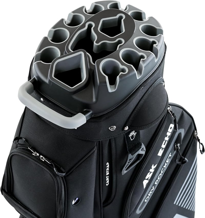 2024 Golf Cart Bag with 14-Way Divider & Rain Cover for Men