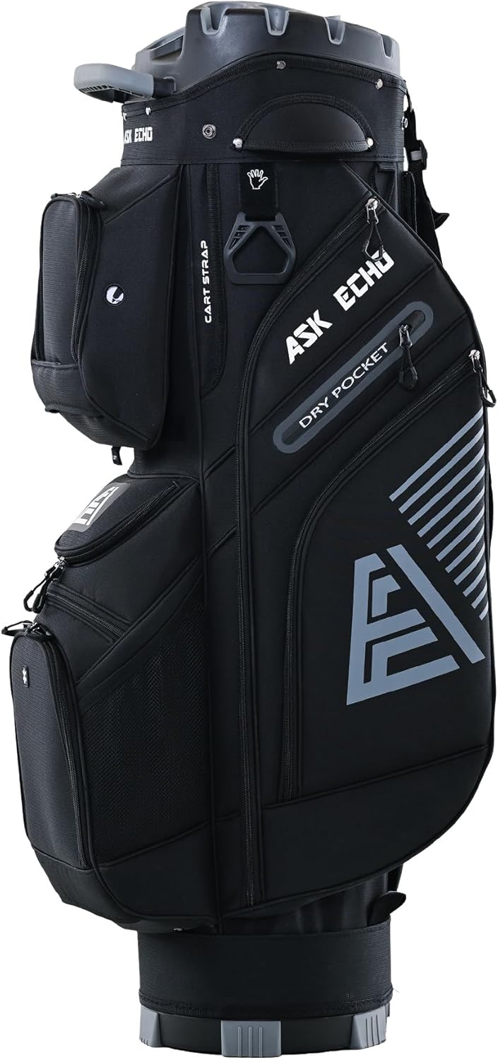 2024 Golf Cart Bag with 14-Way Divider & Rain Cover for Men