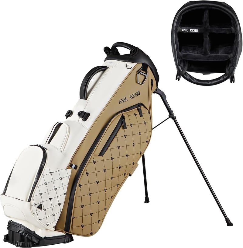 Golf Stand Bag 2025 Prestige Lightweight Leather, 5-Way