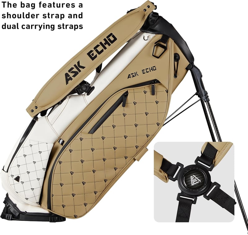 Golf Stand Bag 2025 Prestige Lightweight Leather, 5-Way