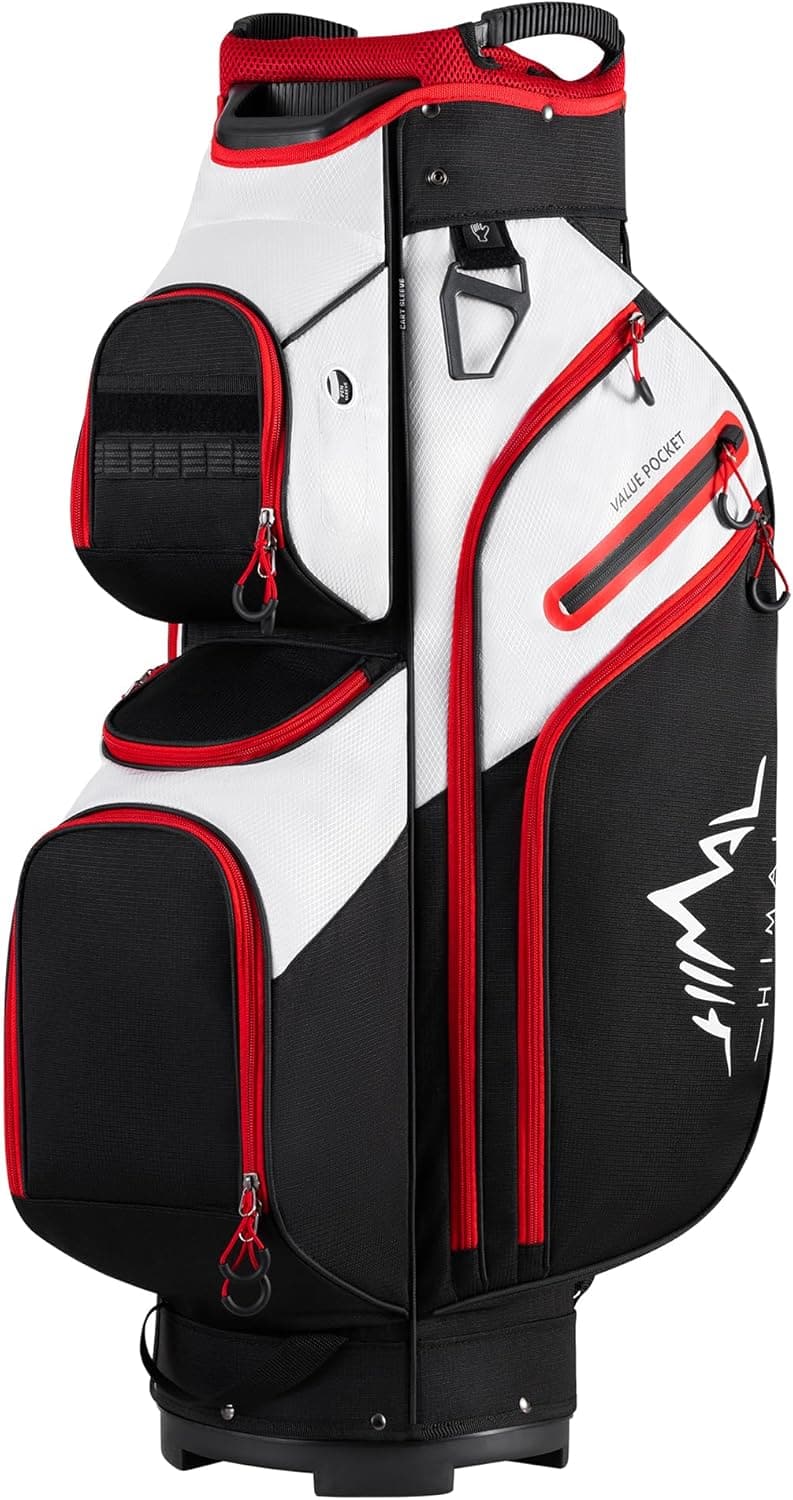 15-Way Golf Cart Bag with Organizer and Rain Cover