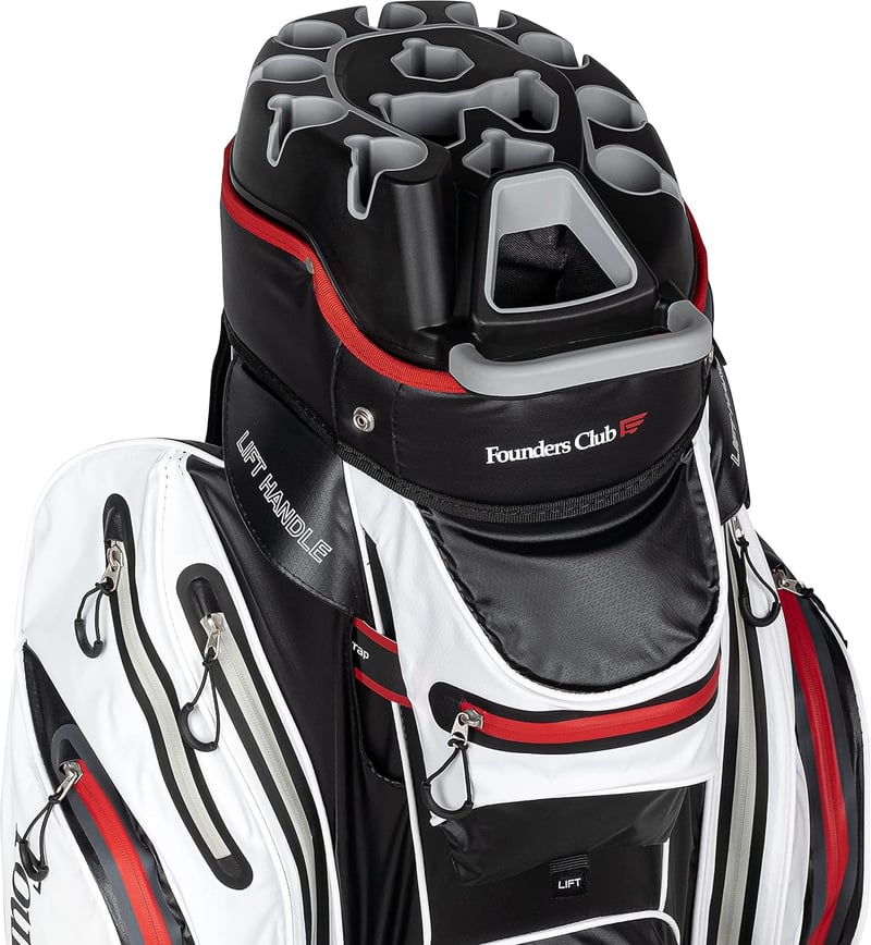 Waterproof Golf Cart Bag for Men, 14-Way Divider, Anti-Rattle