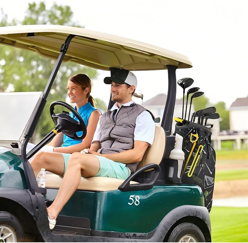 14-Way Golf Cart Bag with Divider & Rain Cover, Waterproof