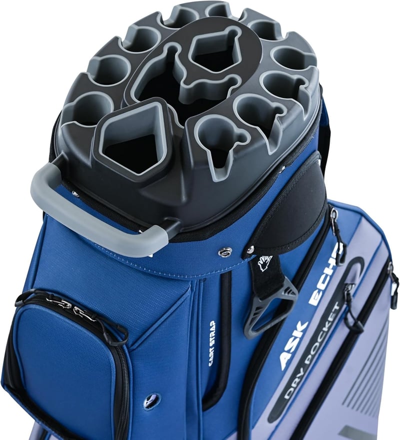 2024 Golf Cart Bag with 14-Way Divider and Rain Cover for Men