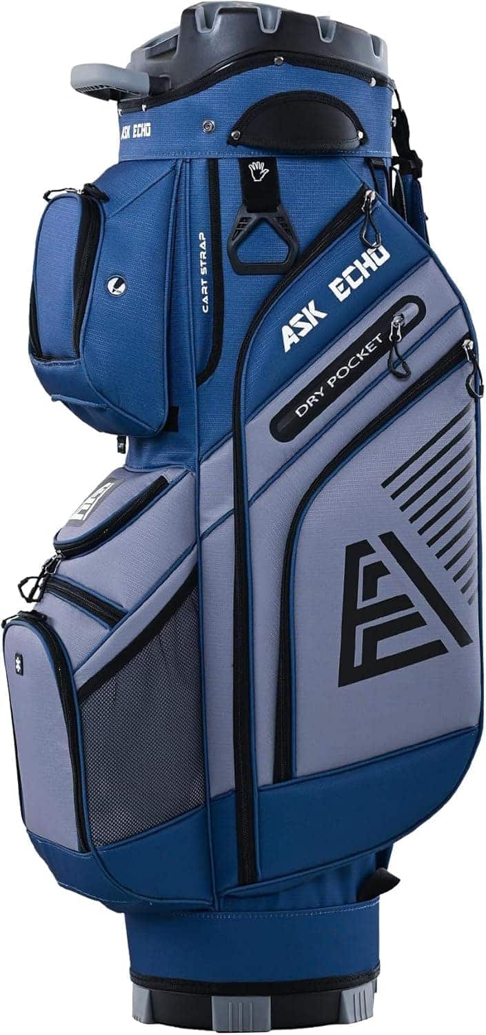 2024 Golf Cart Bag with 14-Way Divider and Rain Cover for Men
