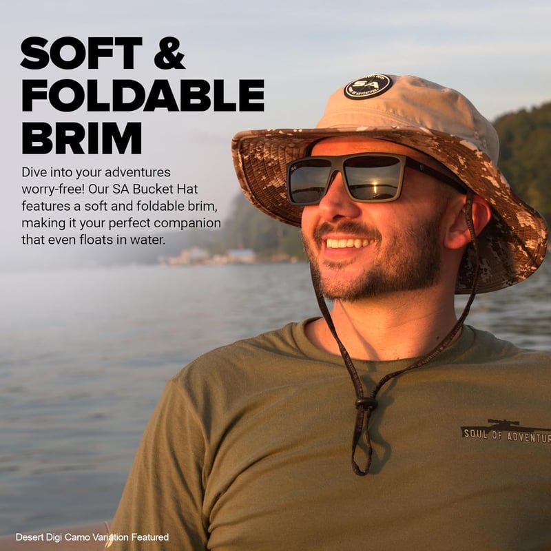 UV Protection Bucket Hat, Adjustable Fit for Adults