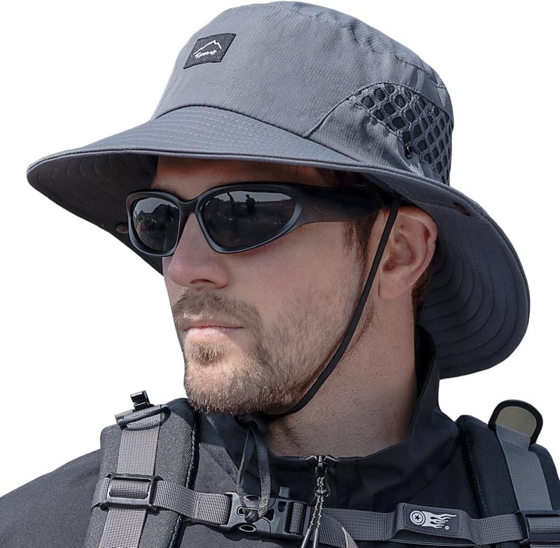 Summer UPF50+ Wide Brim Fishing Hat for Men Women