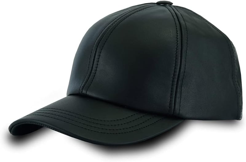 Cowhide Adjustable Leather Baseball Cap for Sun Protection