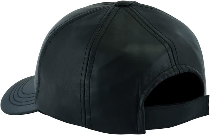 Cowhide Adjustable Leather Baseball Cap for Sun Protection