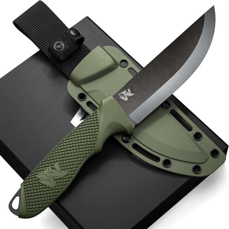 Survival Knife 440C Steel with Sheath and TPE Handle