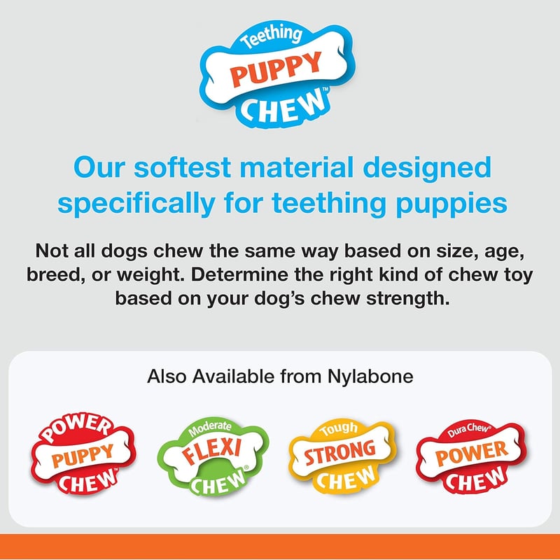 Chicken-Flavored Puppy Teething Ring Chew Toy, X-Small