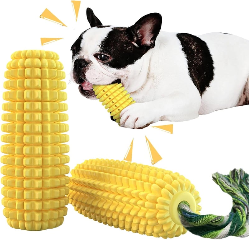 Interactive Tough Rubber Squeaky Dog Chew Toy for Aggressive Chewers